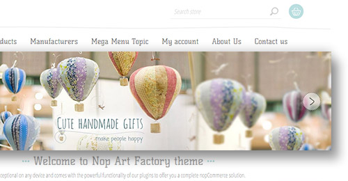 ArtFactory Theme Features - Carousel plugin included