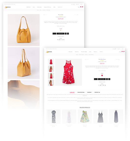 Avenue Theme has two product page layouts