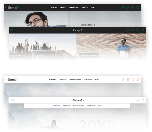 Element Theme Features - Header Layout