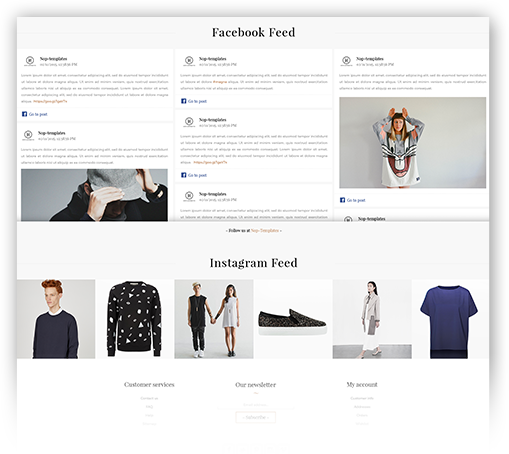 Minimal Theme Features - Social Feed plugin included