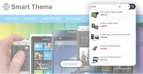 Smart Theme Features - Instant Search plugin included