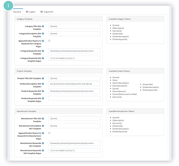 Smart SEO Plugin Features - SEO templates are localizable