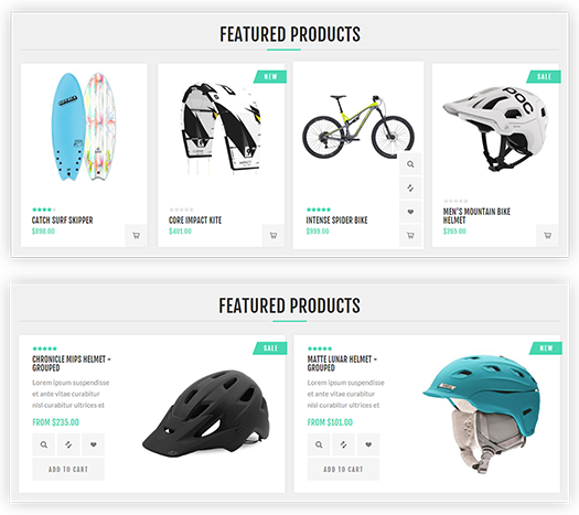 Venture Theme Features - Product Boxes Layout