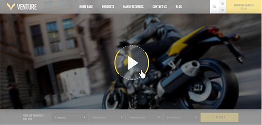 Venture Theme Features - Home Page Hero Video