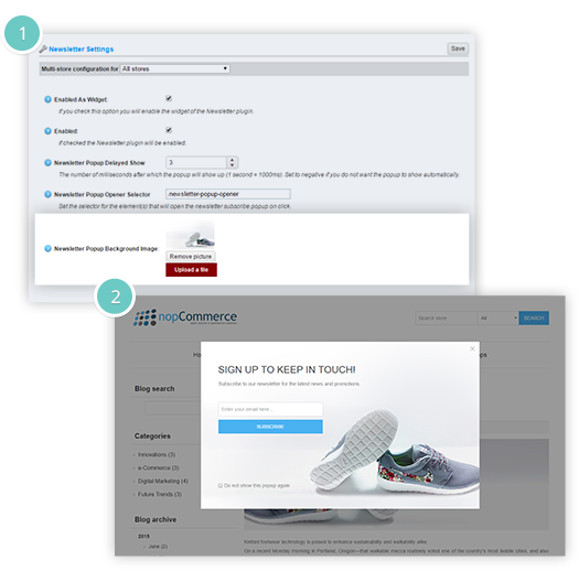 Newsletter Popup Plugin Features - add a background image for the pop-up