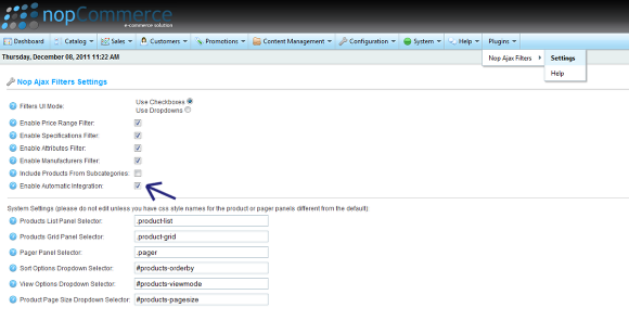 b) Check the Enable Automatic Integration checkbox: