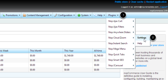 4. Now you need to configure the newly installed plugins. You can do so from the Plugins menu.