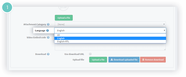 Attachments Plugin Features - multiple languages support - choose to display an attachment for a particular language