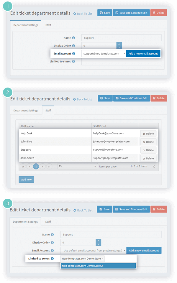 Help Desk Plugin Features - help desk settings