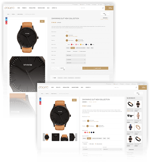 product page layout