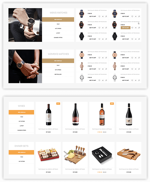home page products
