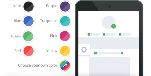 Color presets available for the Prisma Theme