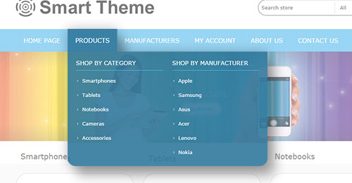 Smart Theme Features - Mega Menu plugin included