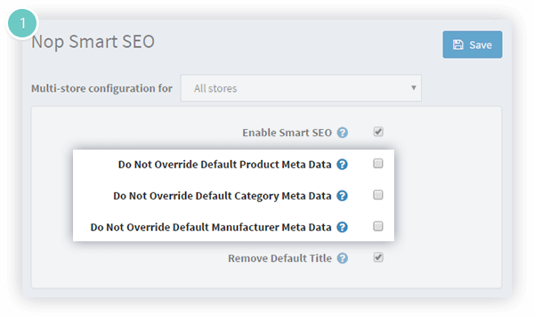 Smart SEO Plugin Features - override product, category or manufacturer metadata