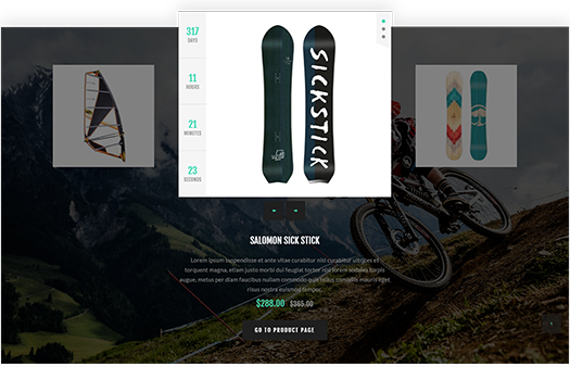 Venture Theme Features - Sale of the Day plugin included