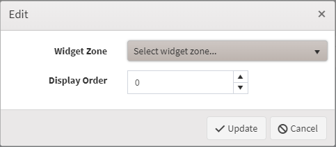 Add a new widget zone