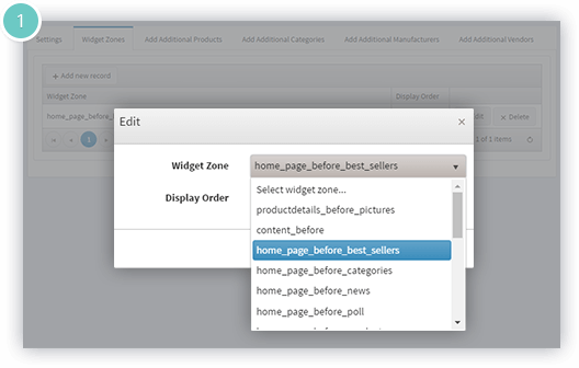 Carousel Plugin Features - widget zones