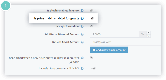 Price Match Plugin Features - available to guest visitors