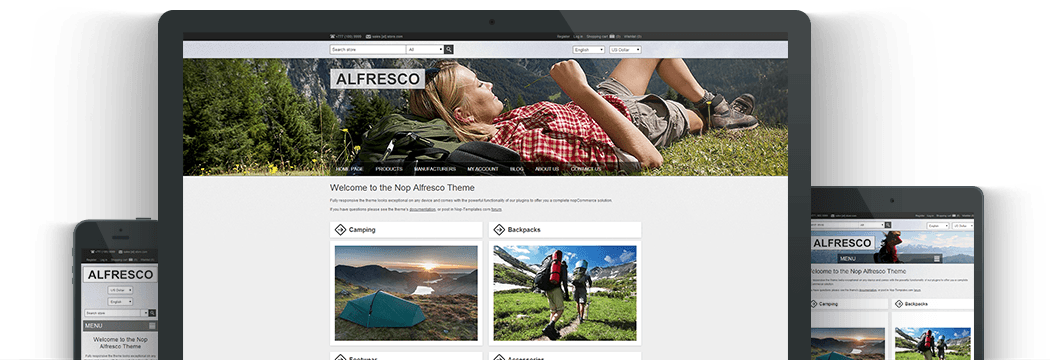 Nop Alfresco Responsive Theme