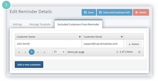 Customer Reminders Plugin Features - exclude customers from receiving a reminder message