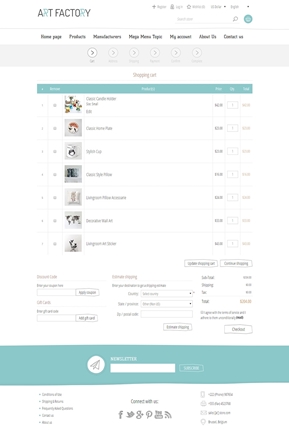 ArtFactory Theme - Checkout Page