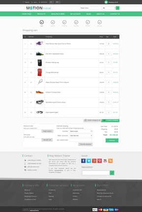 Motion Theme - Checkout Page