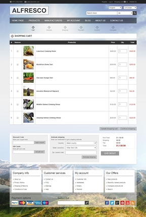 Alfresco Theme - Checkout Page