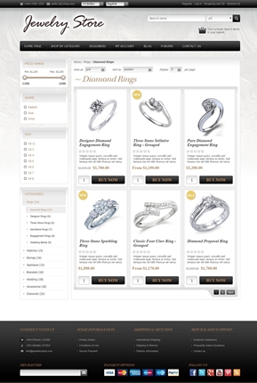 Jewelry Theme - Category Page