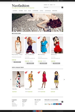 NeoFashion Theme - Home Page