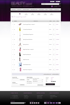 Beauty Theme - Checkout Page