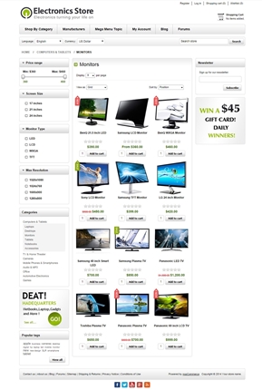 Electronics Theme - Category Page