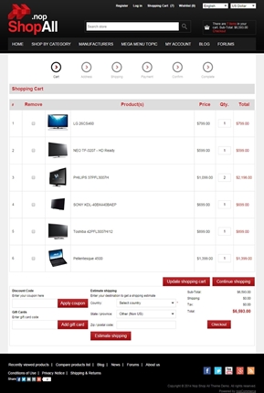 ShopAll Theme - Checkout Page