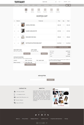 Tiffany Theme - Checkout Page