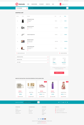 Pavilion Theme - Checkout Page