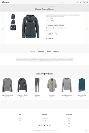 Minimal Theme - Product Page