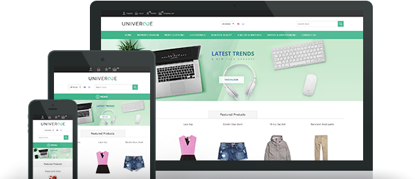 Preview of Universe Free Theme for nopCommerce