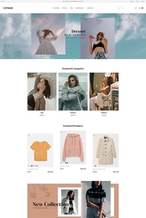 Voyage Theme for nopCommerce - home page