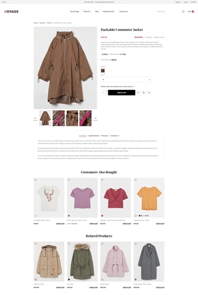 Voyage Theme for nopCommerce - product page standard 