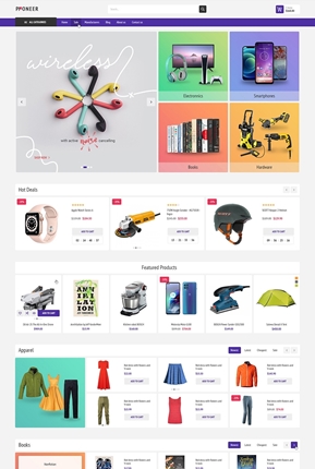Pioneer Theme for nopCommerce - home page