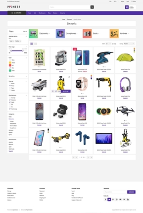 Pioneer Theme for nopCommerce - catalog page